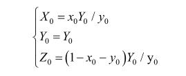 X0，Y0，Z0計(jì)算公式