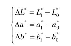 △L、△a、△b計算式